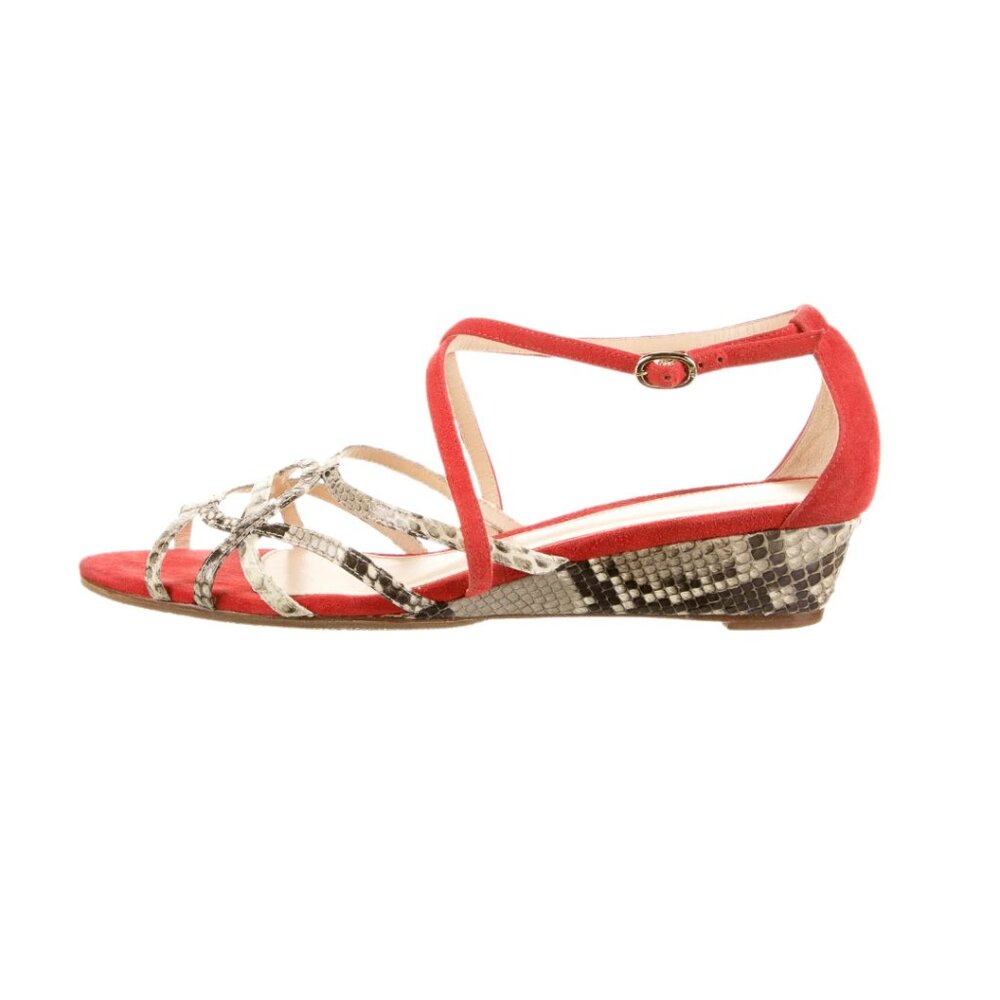 Alexandre Birman Natural Python, Leather And Red … - image 3
